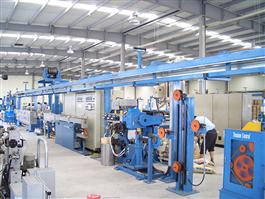 High-speed extrusion line for construction cables